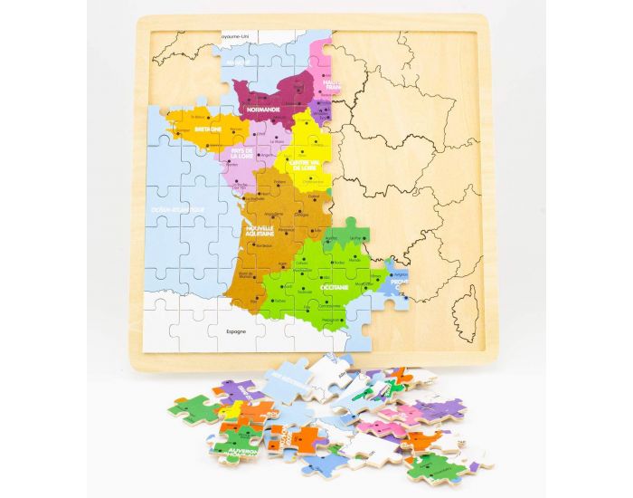ULYSSE Puzzle carte de France les r�gions - 72 pi�ces - D�s 3 ans (1)