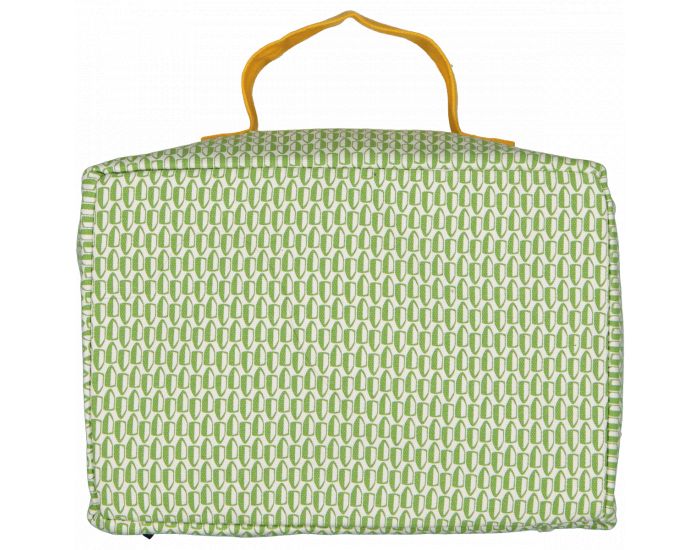 COQ EN P�TE Valisette en Coton Bio - RHINOC�ROS Vert (1)