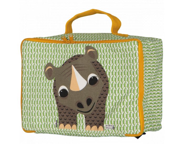 COQ EN P�TE Valisette en Coton Bio - RHINOC�ROS Vert (3)