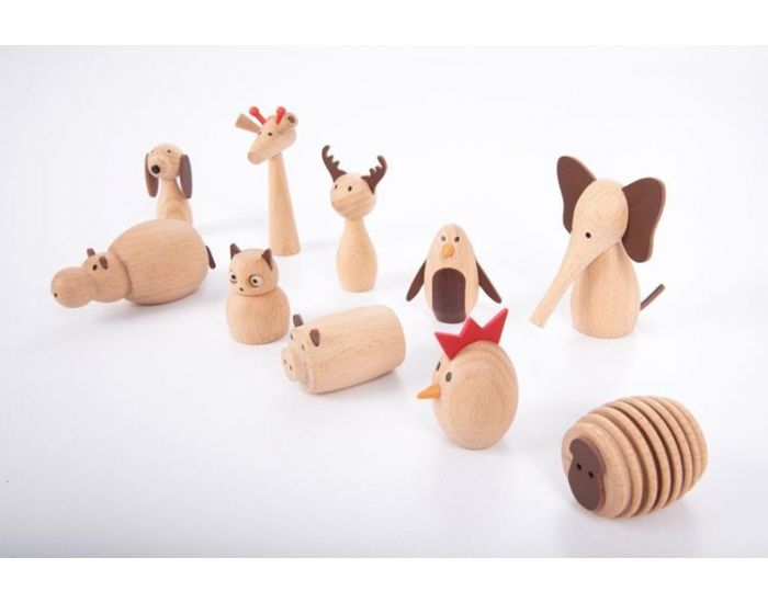 TICKIT Animaux en Bois - D�s 3 ans - Lot de 10 (3)