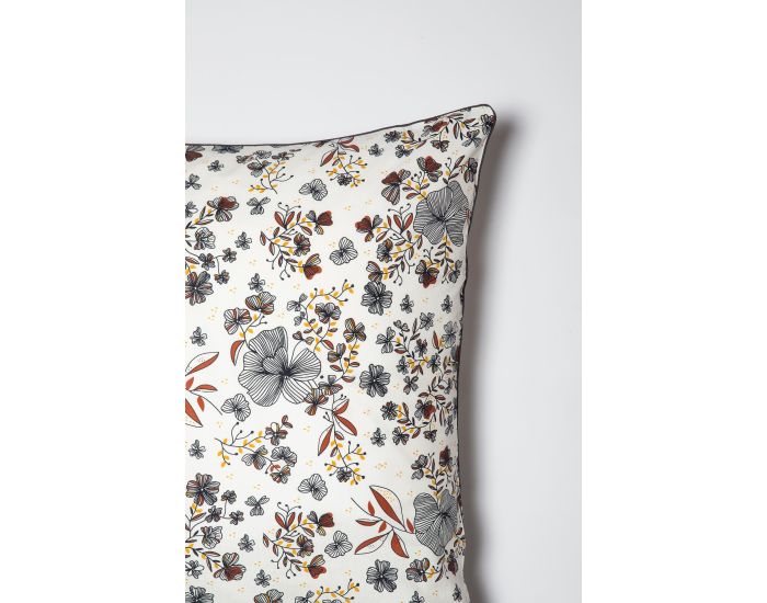 KADOLIS Taie d'oreiller en Coton Bio - Flora - Tailles au choix (2)