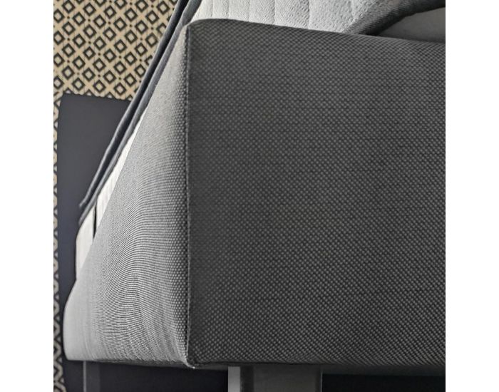BELLECOUR LITERIE Sommier tapissier Constantine - Gris Anthracite - 1 Place (3)