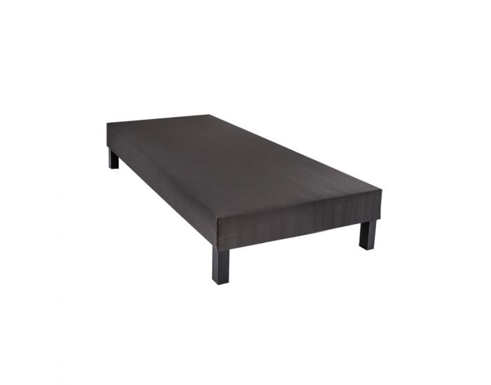 BELLECOUR LITERIE Sommier tapissier Constantine - Gris Anthracite - 1 Place (4)