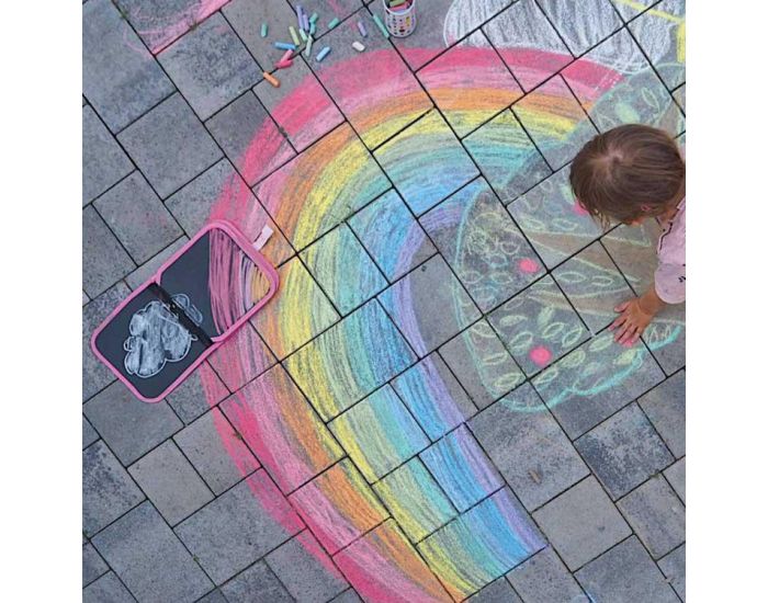 JAQ JAQ BIRD 12 Craies COLOREES Z�ro poussi�re + 1 porte craie - D�s 3 ans (3)