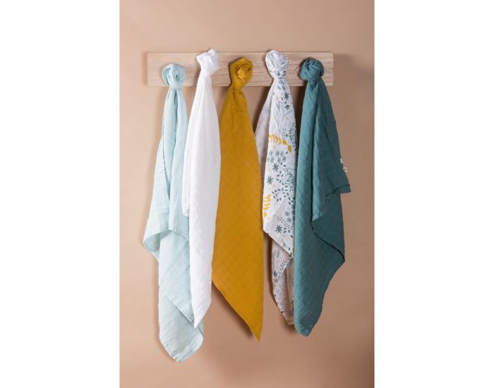 KADOLIS Maxi langes 100% coton bio � motifs Yukari - Lot de 2 (7)