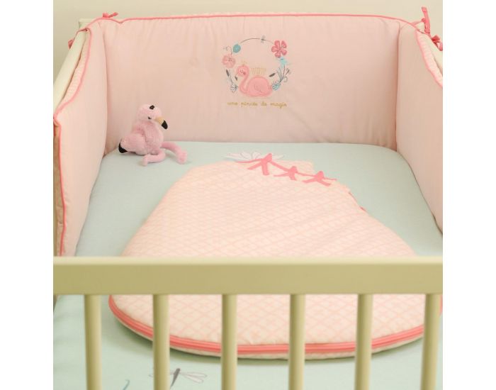 LITTLE CREVETTE Tour de lit Flamant rose (1)