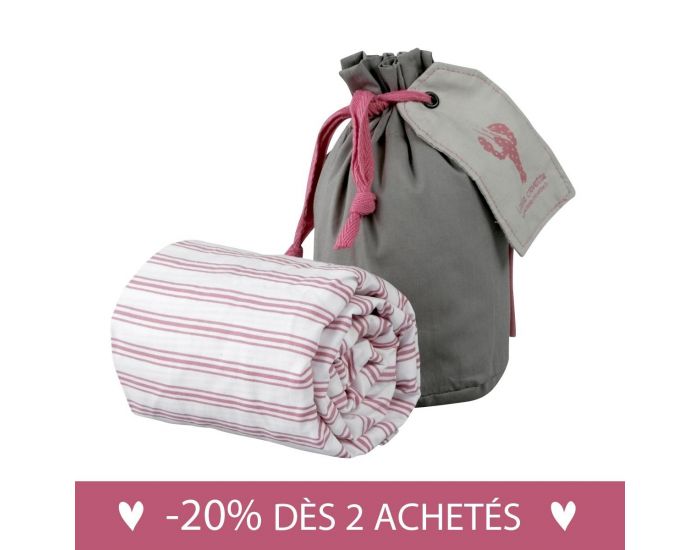 LITTLE CREVETTE Drap-housse Mlle Cerise 60 x 120 cm (8)