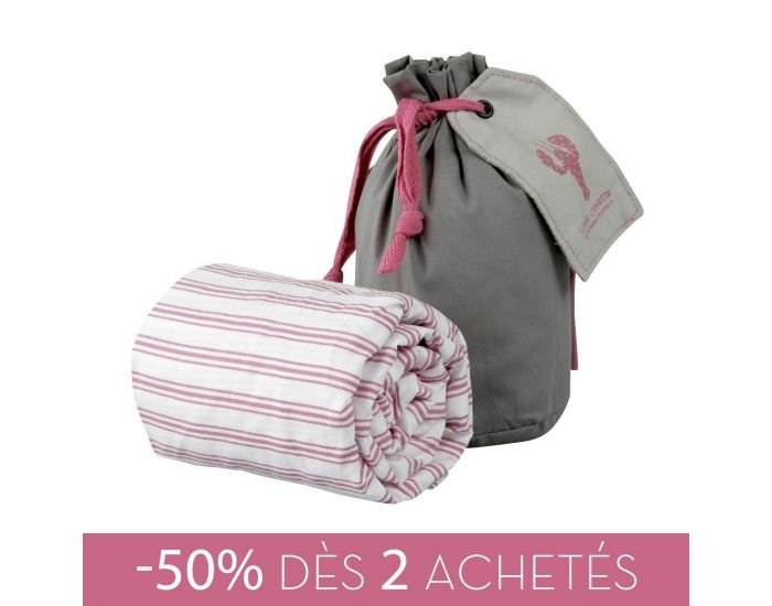 LITTLE CREVETTE Drap-housse Mlle Cerise 60 x 120 cm (10)