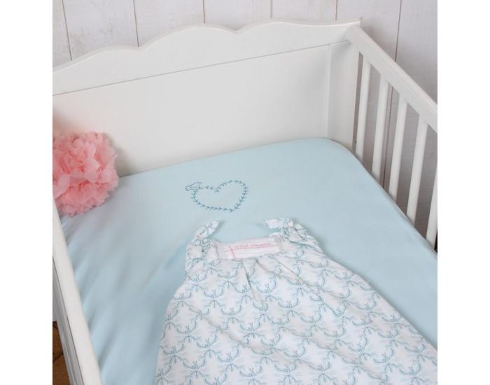 LITTLE CREVETTE Drap-housse Garden Party 60 x 120 cm (1)