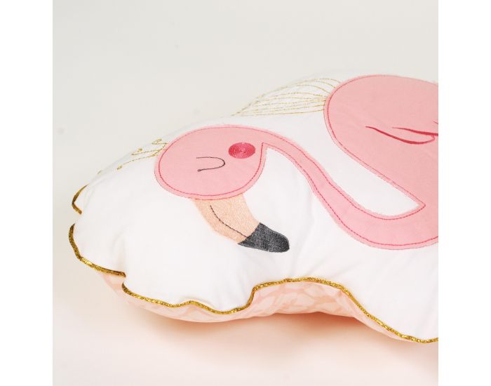 LITTLE CREVETTE Coussin Flamant rose (7)