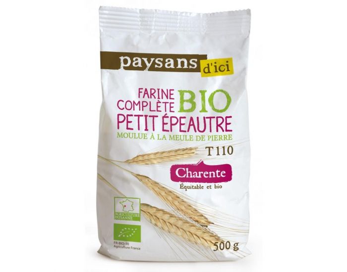 PAYSANS D'ICI Farine Compl�te de Petit �peautre Bio et Equitable T110 - 500 g (2)