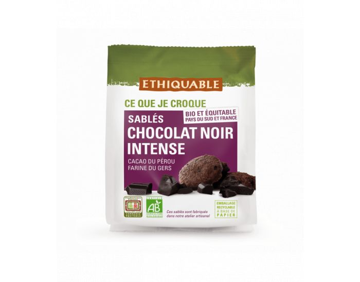 ETHIQUABLE Sabl�s Chocolat Noir Intense bio & �quitable - 120 g (2)