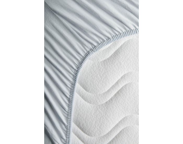 KADOLIS Drap housse Coton Bio - Landau Gris perle (2)