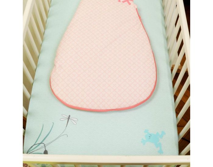 LITTLE CREVETTE Drap-housse Flamant rose (1)