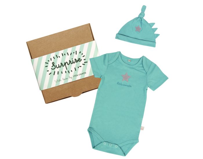 LITTLE CREVETTE Coffret cadeau body et bonnet toile (9)