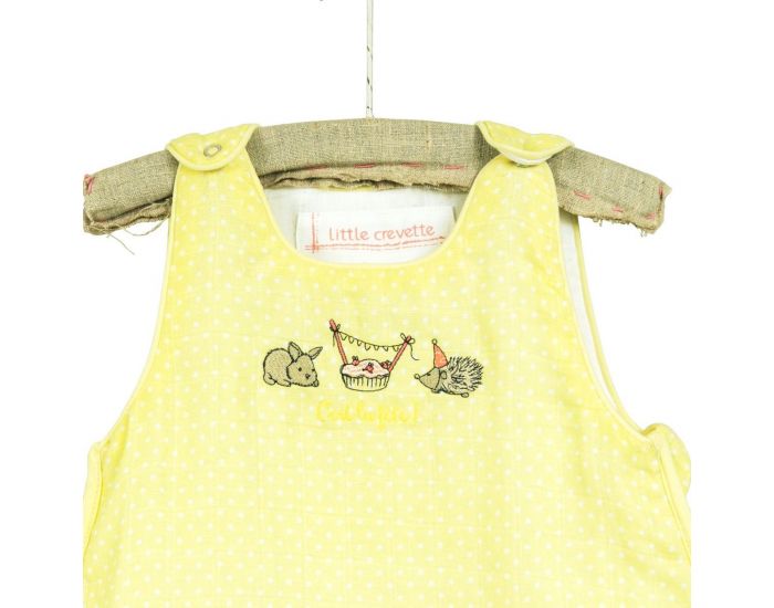 LITTLE CREVETTE Gigoteuse t en lange jaune Happy Birthday (1)