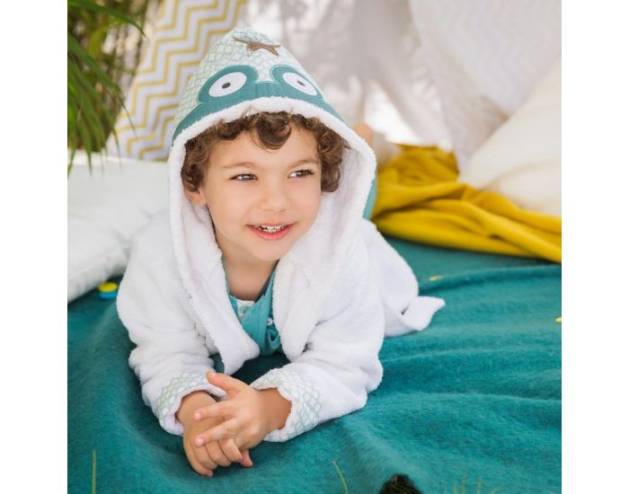 LITTLE CREVETTE Peignoir enfant Crocrodile (1)