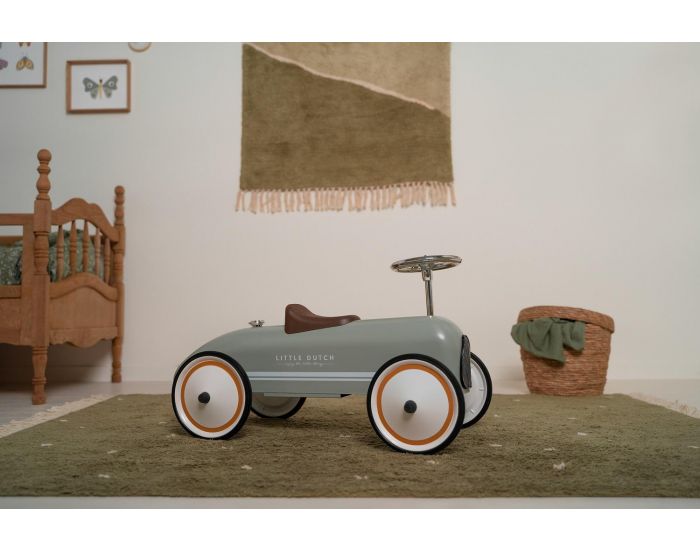 LITTLE DUTCH Porteur voiture r�tro Olive - D�s 2 ans (3)
