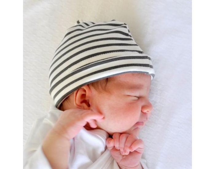 BABY ON EARTH Bonnet de Naissance en Coton Bio - Ray� (1)