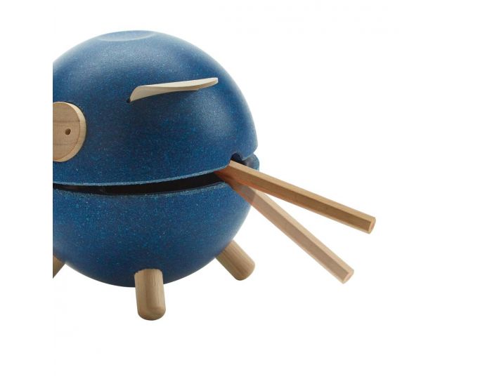 PLAN TOYS Tirelire Cochon bleue - D�s 3 ans (2)