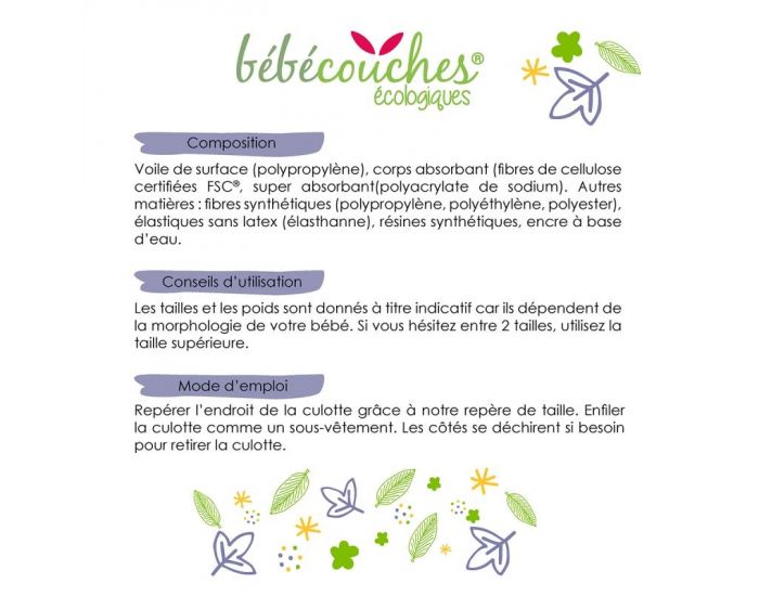 BEBECOUCHES ECOLOGIC Culottes d'apprentissage T4 / 8-15kg / Carton de 88 culottes (7)