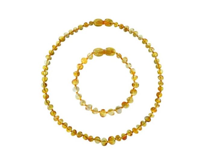 IRREVERSIBLE Set Collier et Bracelet d'Ambre B�b� - Honey  (1)