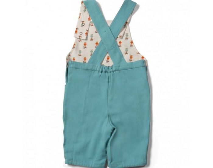 LITTLE GREEN RADICALS Salopette B�b� en Coton Bio - Bleue (1)