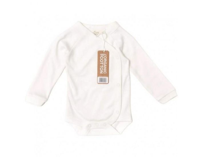 LITTLE GREEN RADICALS Pack de 3 Bodies Crois�s en Coton Bio - Cr�me (1)