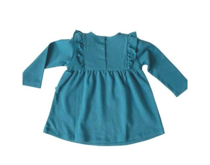 KARIN� Robe B�b� � Volant en Coton Pima Bio - Bleu Canard (1)