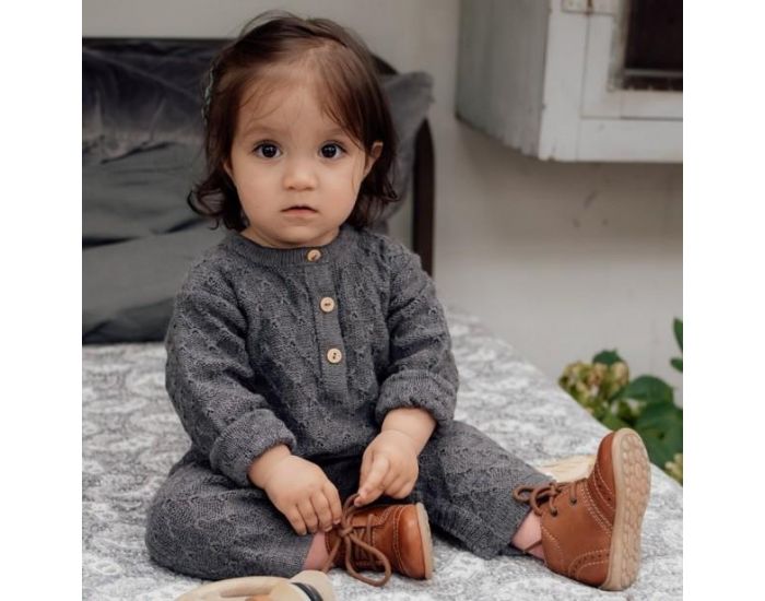 KARIN� Combinaison B�b� en Coton Bio & Alpaga - Grise (3)