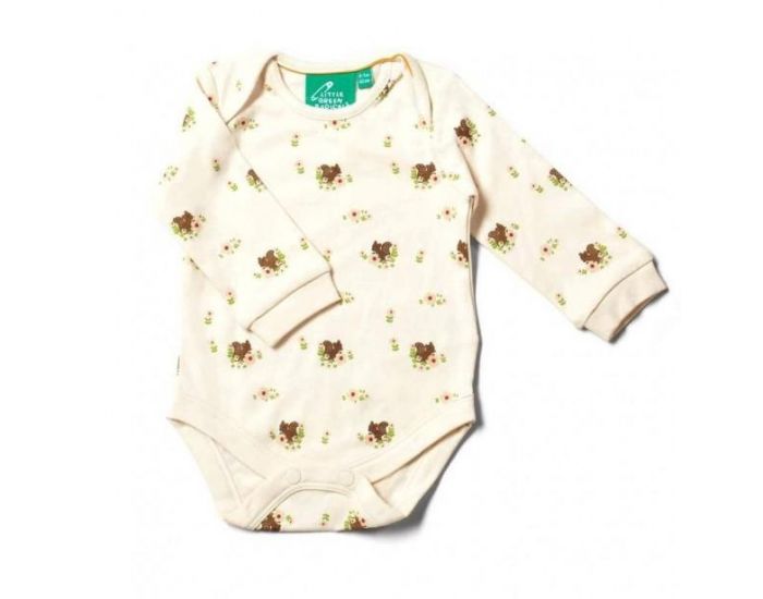 LITTLE GREEN RADICALS Set de 2 Bodies B�b� en Coton Bio - �cureuil (2)