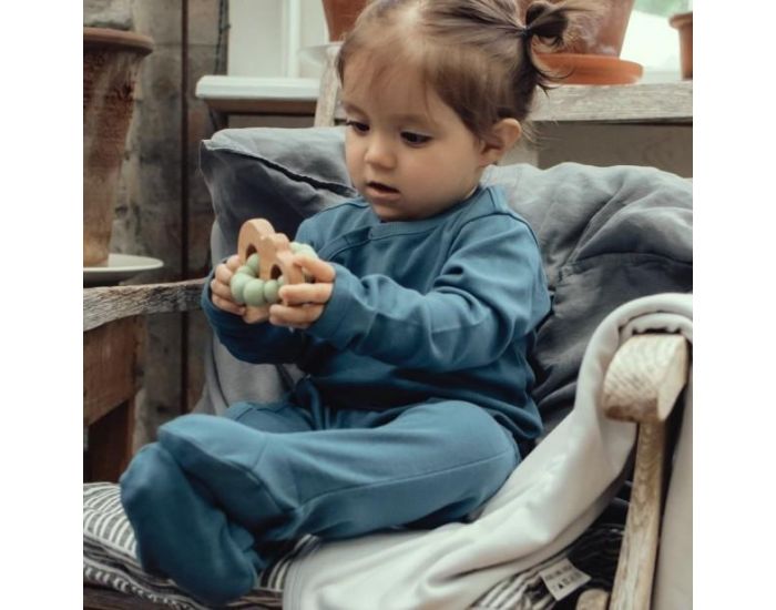 KARIN� Pyjama B�b� en Coton Pima Bio - Bleu Canard (2)