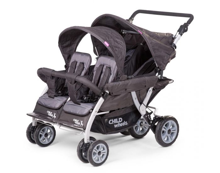 CHILDWHEELS Poussette Quadruple Noire Frein (1)