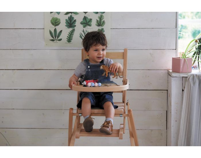 COMBELLE Chaise Haute B�b� Pliante - Bois naturel - Coloris au choix (9)