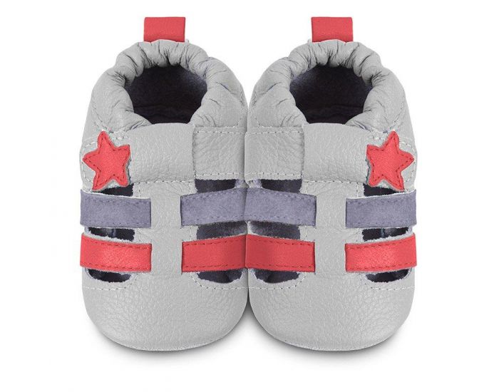 SHOOSHOOS Chaussons Sandales Rouges et Grises (1)