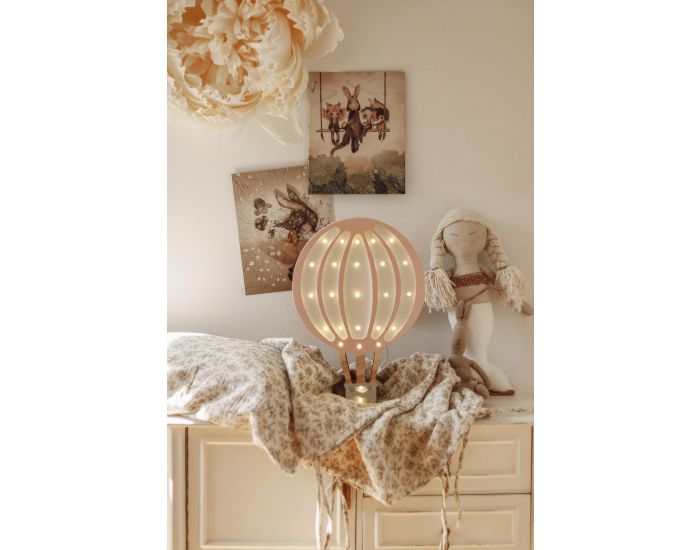 LITTLE LIGHTS Lampe Veilleuse Montgolfi�re Rose Poudr� - D�s 3 ans (1)
