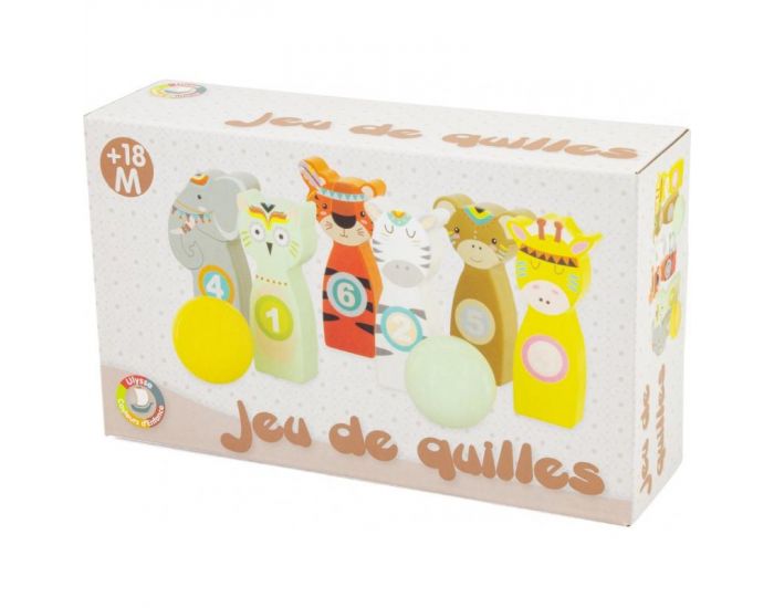 ULYSSE Jeu de quilles Animaux 10 cm - D�s 18 mois (1)