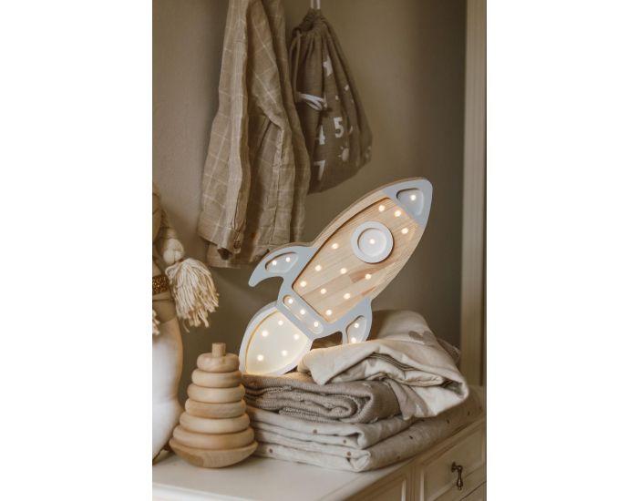 LITTLE LIGHTS Lampe Veilleuse Fus�e - Gris Clair - D�s 3 ans (1)