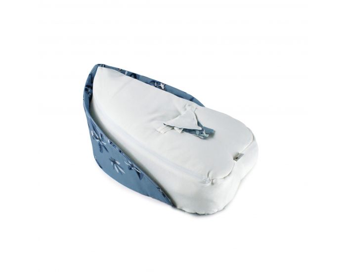 NATURNA Coussin de Maternit� Multifonctions Coton Bio - Transat Feuille 4 en 1 - Colibri Bleu Ecru (4)