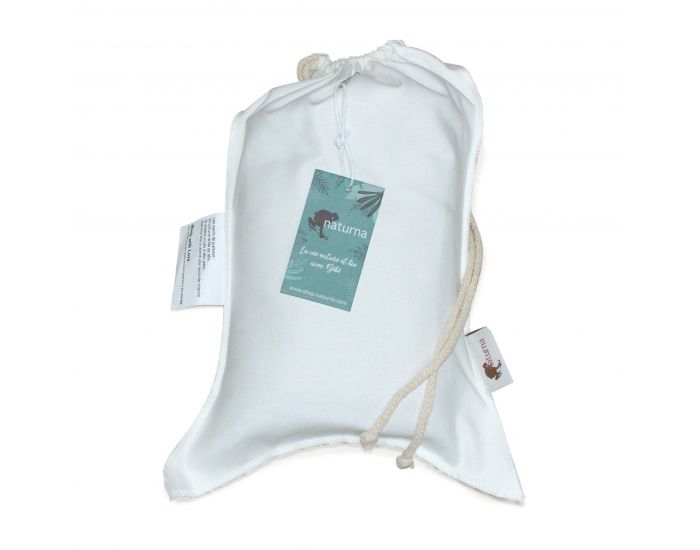 NATURNA Echarpe de Portage Jersey Coton Bio - Couleur Bleue Motif Hana (2)