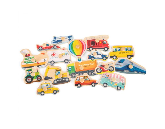 NEW CLASSIC TOYS Grand Puzzle V�hicules 16 pcs - D�s 2 ans (1)