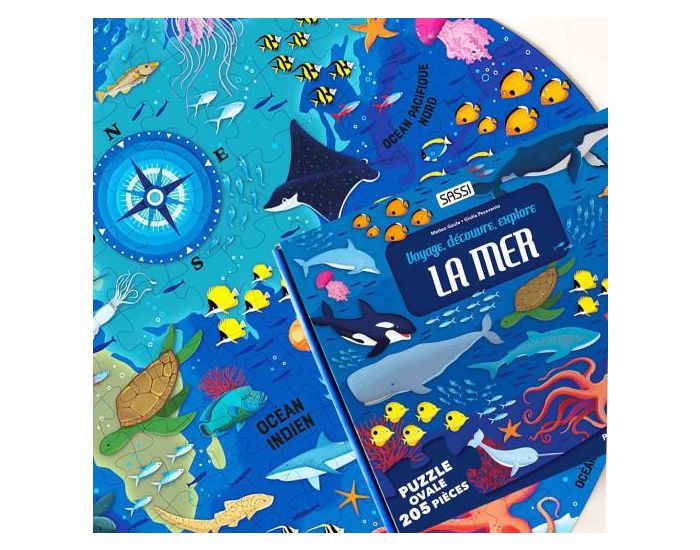 SASSI JUNIOR Puzzle & Livre - Voyage, Dcouvre, Explore, La Mer - Ds 3 Ans (6)