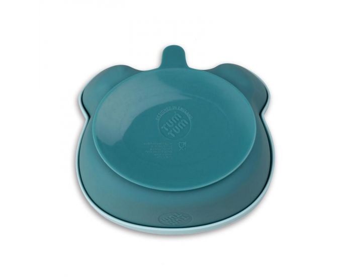 TUM TUM Set Bol Ventous� et Cuill�re en Silicone - Ourson Bleu (4)