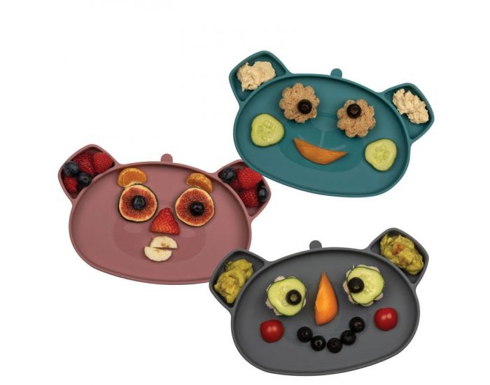 TUM TUM Set Repas en Silicone - Ourson Rose (3)