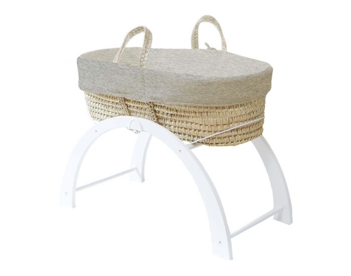 PREMIERS MOMENTS Couffin en feuilles de Palmier et Coton Bio - Perle (4)