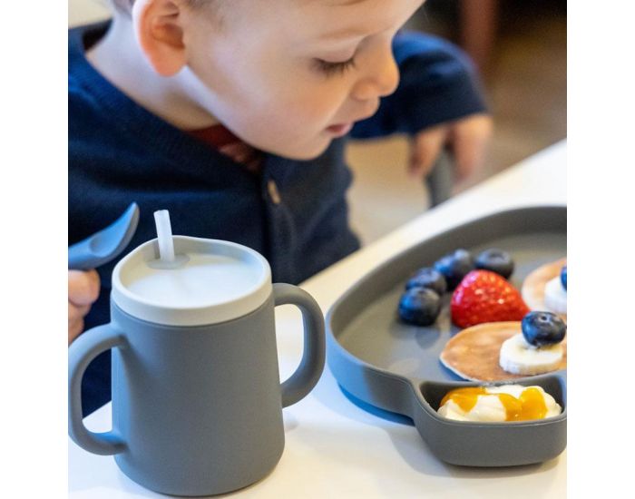 TUM TUM Lot de 2 Pailles en Silicone + 1 Brosse  (3)