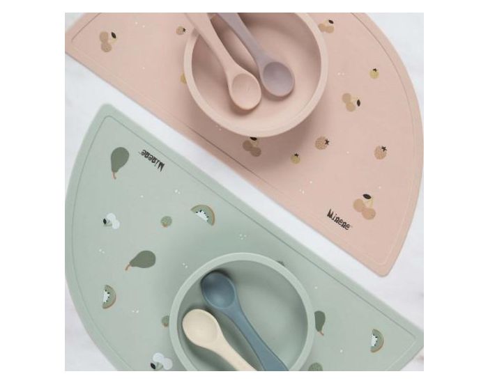 MINENE Set de table en silicone alimentaire - Fruits - D�s 6 mois (5)