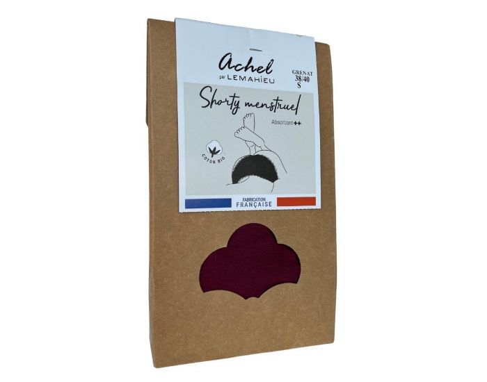 LEMAHIEU Shorty Menstruel Bio - Grenat (3)
