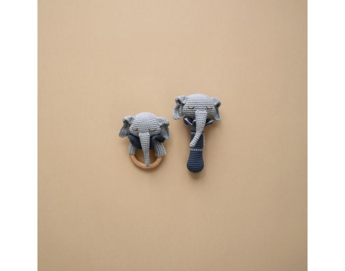 PATTI OSLO Hochet en Crochet - Ellie l'El�phant - D�s la Naissance (2)