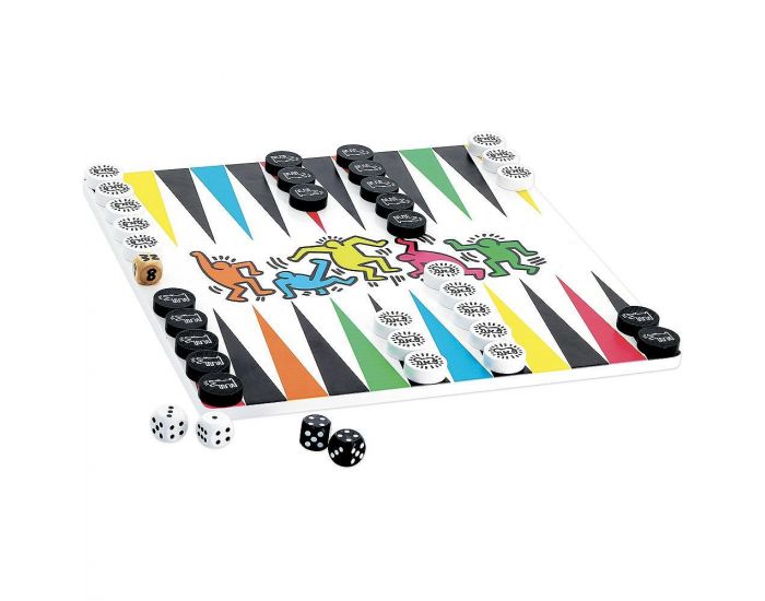 VILAC Jeu de Dames Backgammon Keith Haring (1)